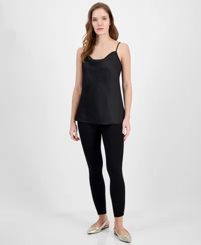 T Tahari Women's Rhinestone Fitted Pull-on Leggings In Black