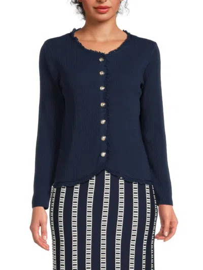 T TAHARI WOMEN'S RIBBED JACKET