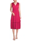 T Tahari Ruffled Midi Dress In Corsage