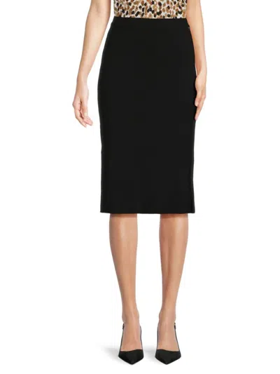 T Tahari Women's Side Slit Pencil Skirt In Black