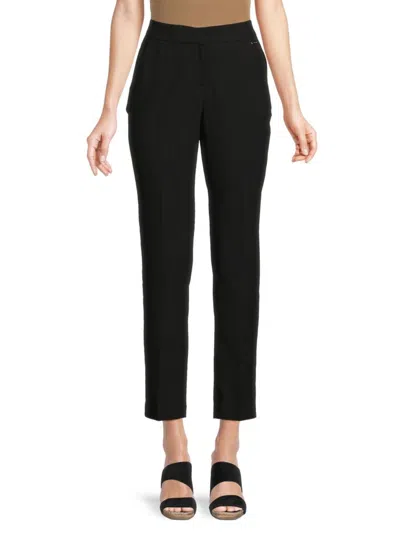 T Tahari Women's Slim Fit Trousers In Black