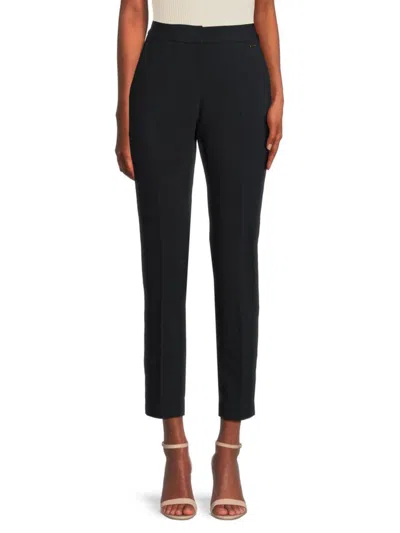 T Tahari Women's Slim Fit Trousers In Navy