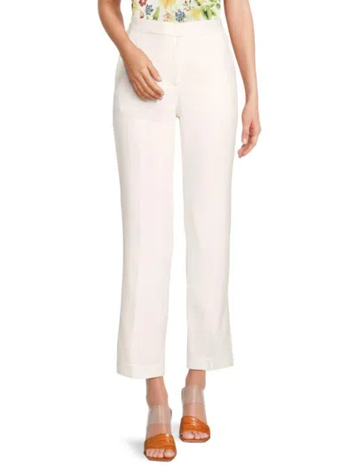 T Tahari Women's Straight Leg Pants In Star White