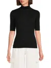 T Tahari Mock Neck Sweater In Black