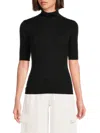 T Tahari Mock Neck Sweater In Blue