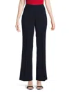 T Tahari Women's Wide Leg Pintuck Trousers In Navy