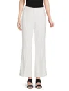 T Tahari Women's Wide Leg Pintuck Trousers In White Star