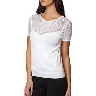 T Tahari Womens Contrast Trim Knit Pullover Top