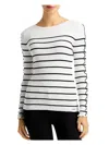 T TAHARI WOMENS STRIPED BOATNECK PULLOVER TOP
