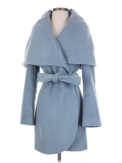Pre-owned T Tahari Wool Coat In Blue