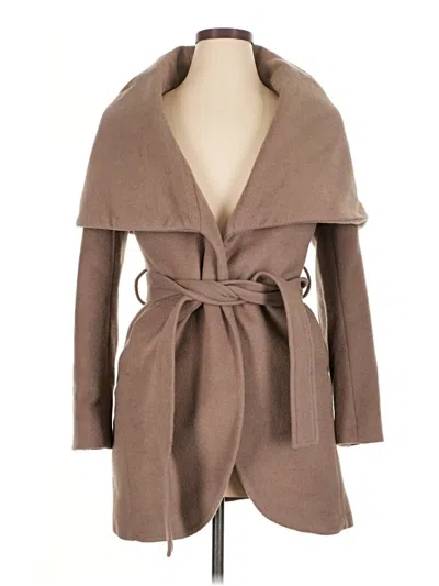 Pre-owned T Tahari Wool Coat In Brown