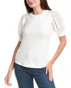 T Tahari Woven Blouse In White