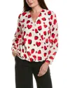 T Tahari Wrap Blouse In Multi