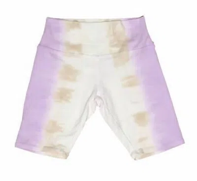 T2love Kids' Girl's Hazel Tie Dye Bike Shorts In Violet In Purple