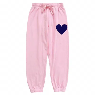 T2love Kids' Girl's Heart Sweatpants In Neon Pink