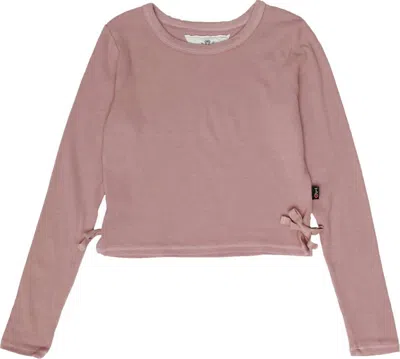 T2love Girl's Long Sleeve Top In Rose In Pink