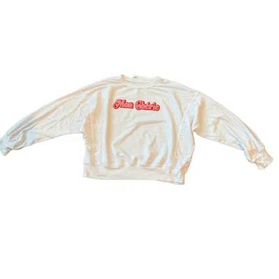 T2love Kids' Girl's Mon Cherie Dolman Sleeve Sweater In White In Brown