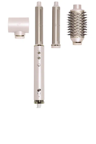 T3 Aire 360 Air Styler Blowout Kit With Dual Voltage And Ceramic Curling Attachments In Satin Blush