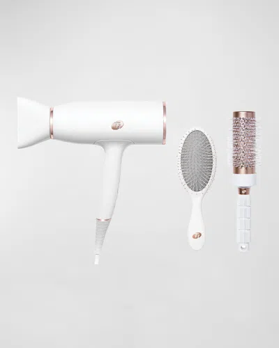 T3 Aireluxe Professional Hair Dryer And Brush Set In White