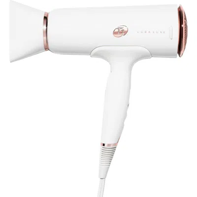 T3 Cura Luxe Professional Ionic Hair Dryer With Auto Pause Sensor In White/rose Gold