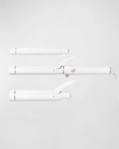 T3 Switch Kit Wave Trio, Styling Iron With Three Interchangeable Barrels In White