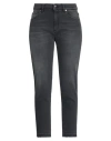 Ta Mo Woman Jeans Charcoal Size 32 Cotton, Elastane In Grey