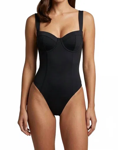 Ta3 Hi Cut Lifty Sculpting One Piece Swimsuit In Black