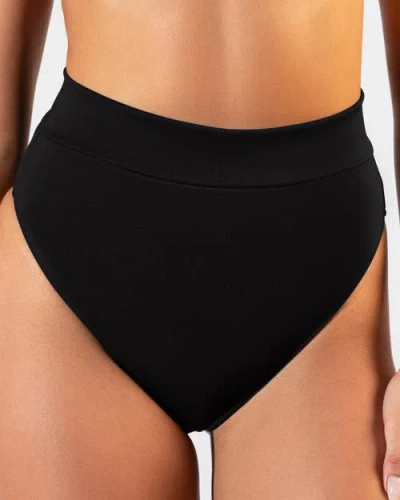 Ta3 High Cut Adjustable Smoothing Bikini Bottoms In Black