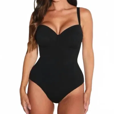 Ta3 Lushy One Piece Shapewear Swimsuit In Black