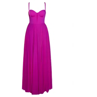 Ta3 Mega Sculpting Push-up Maxi Dress In Purple