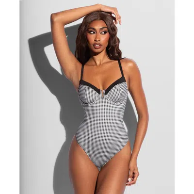 Ta3 Mega Sculpting V-wire One Piece Swimsuit In Black