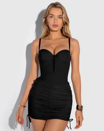 Ta3 Mini Triangle Skirty In Black