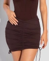 Ta3 Triangle Cover-up Mini Skirt In Brown