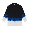 Taak Tie Dye Black Multicolor Button-down Shirt In Black