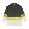 Taak Tie Dye Khaki Button-down Shirt In Multi