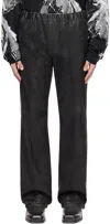 Taakk Black Coated Trousers In Black