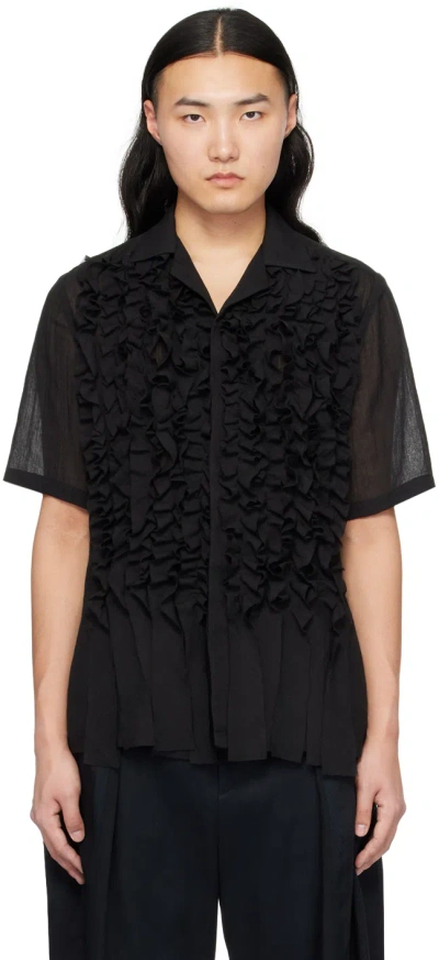 Taakk Black Ruffled Shirt