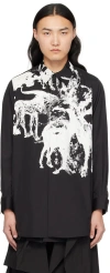 Taakk Black Savannah Print Shirt In Black