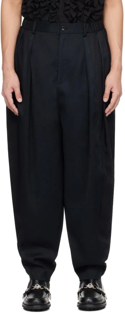 Taakk Black Two Tuck Trousers