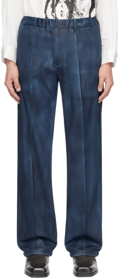 Taakk Blue Coated Trousers