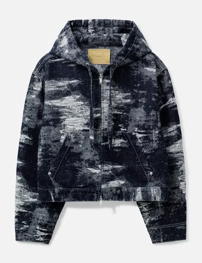 Taakk Denim Hoodie In Blue