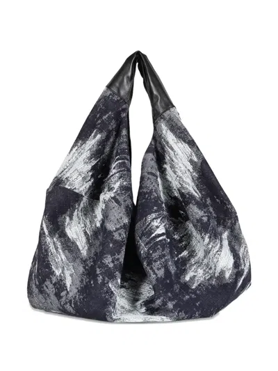 Taakk Denim Shoulder Bag In White