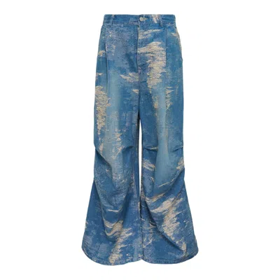 Taakk Design Trousers In Blue