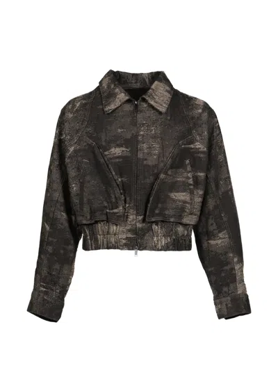 Taakk Distressed Denim Jacket In Black