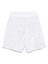 Taakk Embroidered Mesh Shorts In White