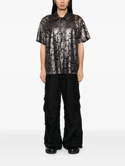 Taakk Embroidered Wide-leg Trousers In Black