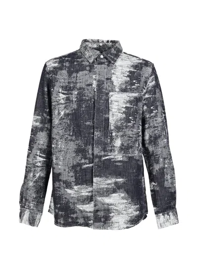Taakk Faded-effect Long-sleeve Shirt In Multi