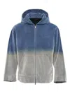 Taakk Gradation Pile Long-sleeves Hoodie In Blue
