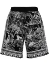 Taakk Black Jacquard Shorts In Black