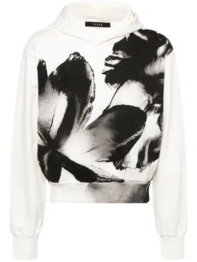 Taakk Graphic-printed Hoodie In White